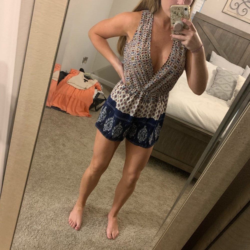 Illa Illa Multi Color Patterned Romper - image 3